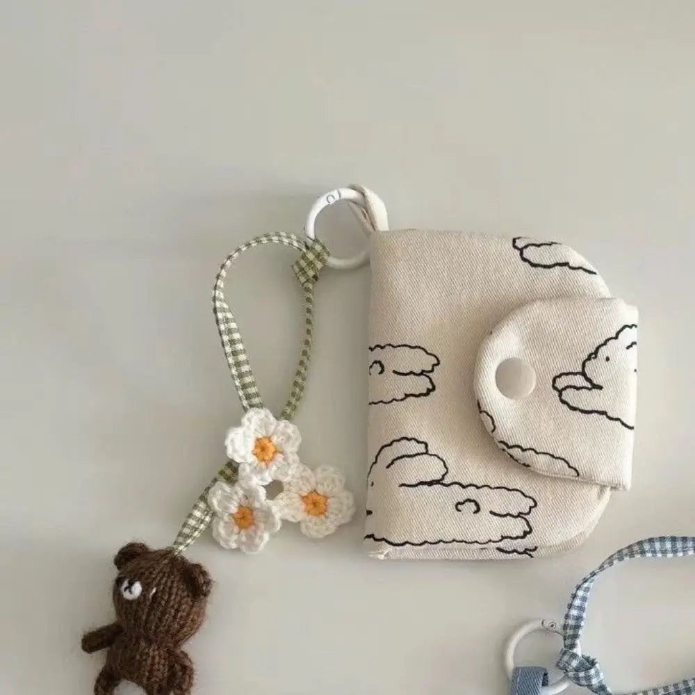 Mini Floral Coin Purse – Snap Card Holder with Key Ring, 4 Prints