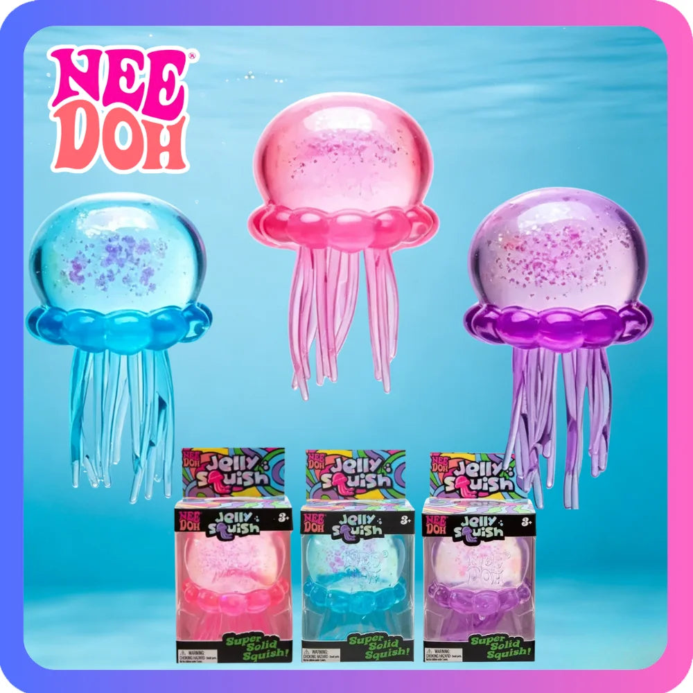 Jellyfish Squishy Squeeze Toy – Pink, Blue or Purple