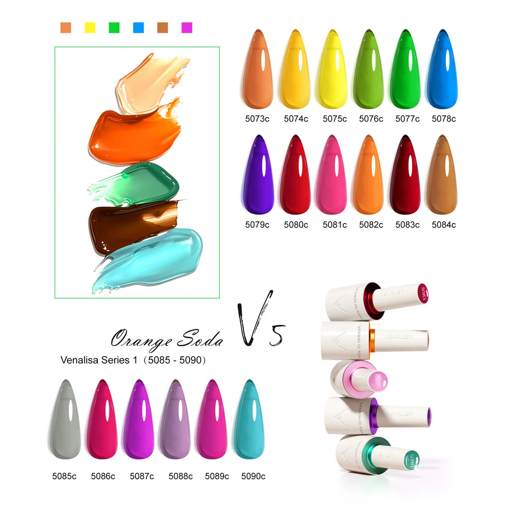 10ml VENALISA Nail Gel Polish HEMA TPO Free  Vegan Soak Off UV LED Gel Varnish Glossy Long Wear Diamond Top Semi Permanent Gel