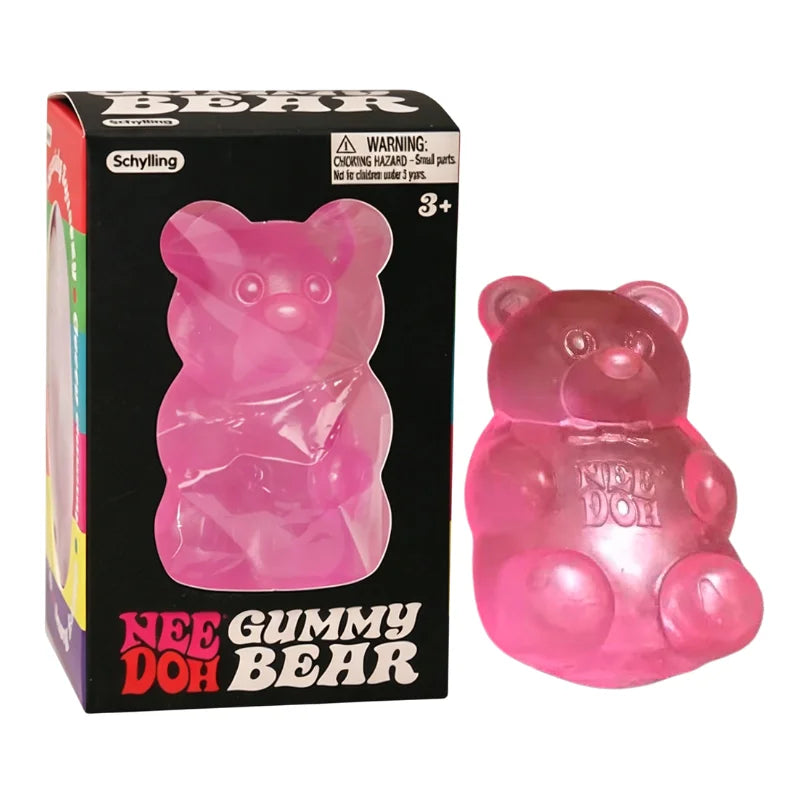 Nee Doh Cute Bear Maltose Dough Squeeze Toy Colorful Sensory Fidget Toy Stress Relief Desktop Decor Gift