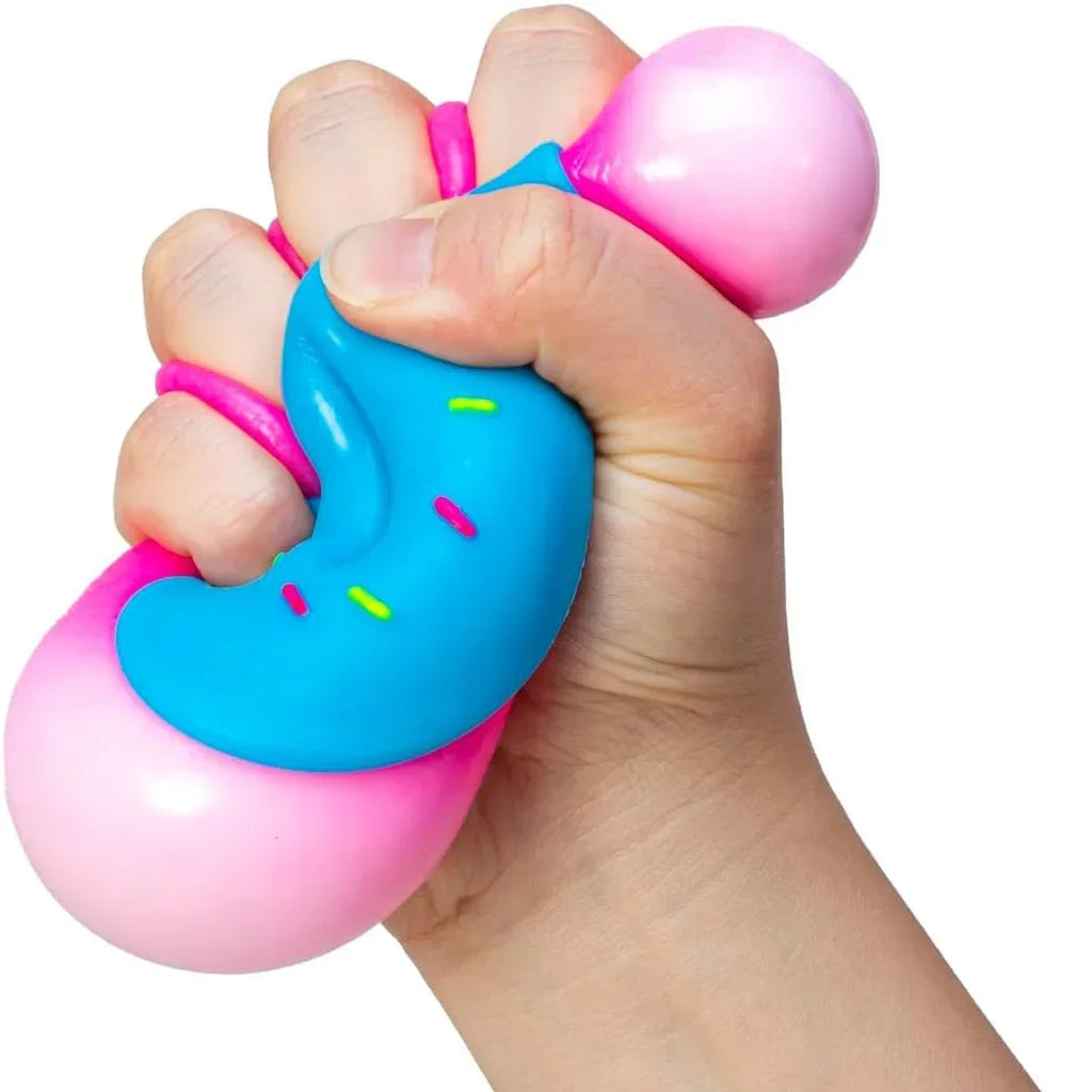 Sprinkle Donut Squeeze Fidget Toy – Blue & Pink Design