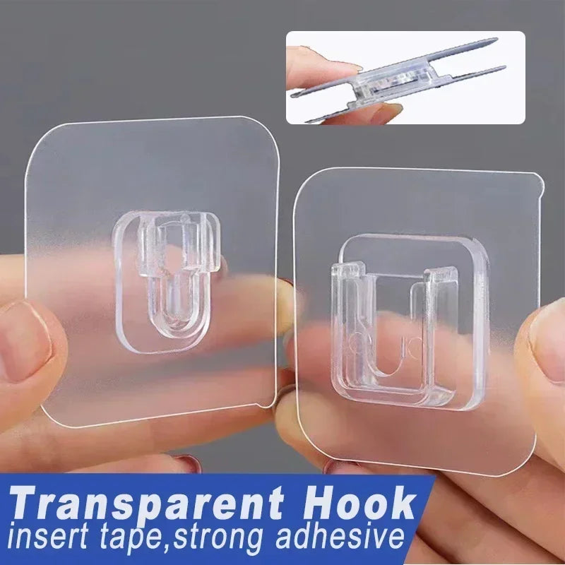 Clear Interlocking Adhesive Mounting Clips – 2–40 Pieces
