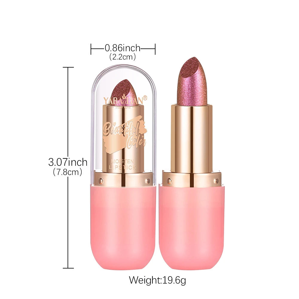 Metallic Shimmer Lipstick – 7 Chameleon & Pearl Shades