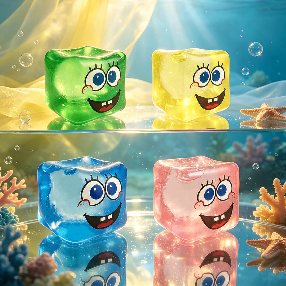 Squishy In Stock SpongeBob Squishy Stress Relief Cube Toy, Malt Sugar Slow Rebound Squeeze Fidget Toy Birthday Gift