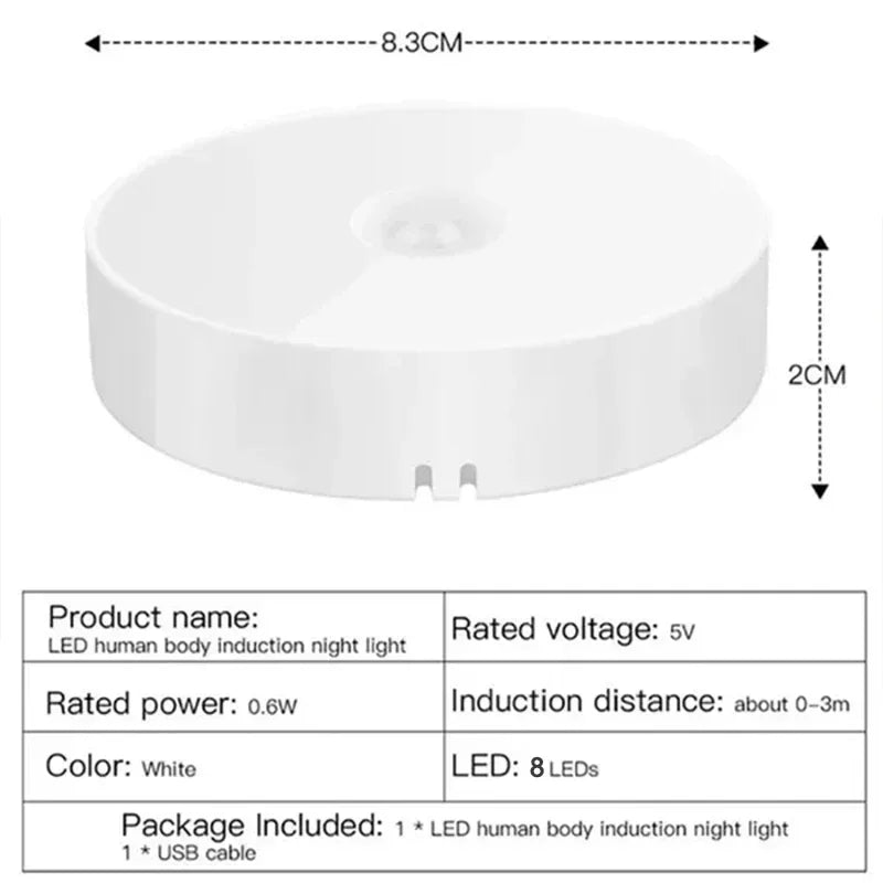 Motion Sensor Lights Indoor Stair Light USB Charging Cupboard Lamp Warm/Cool White,Nightlight for Closet,Hallway,Kitchen,Cabinet