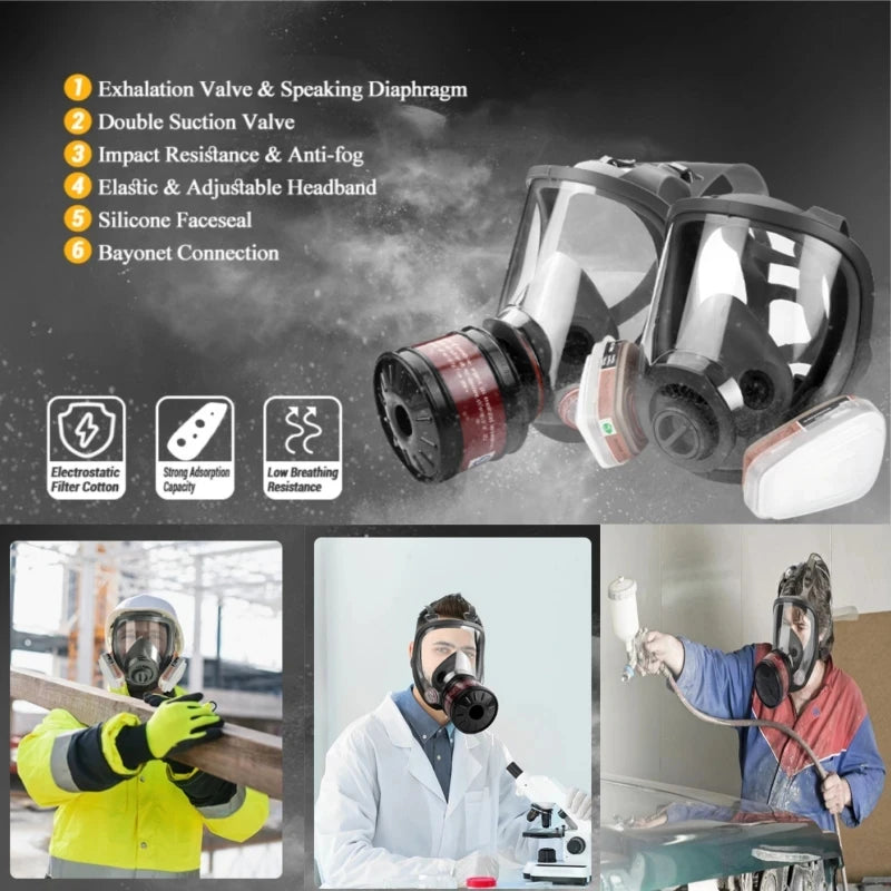 6803 Full-Face Respirator Mask Kit