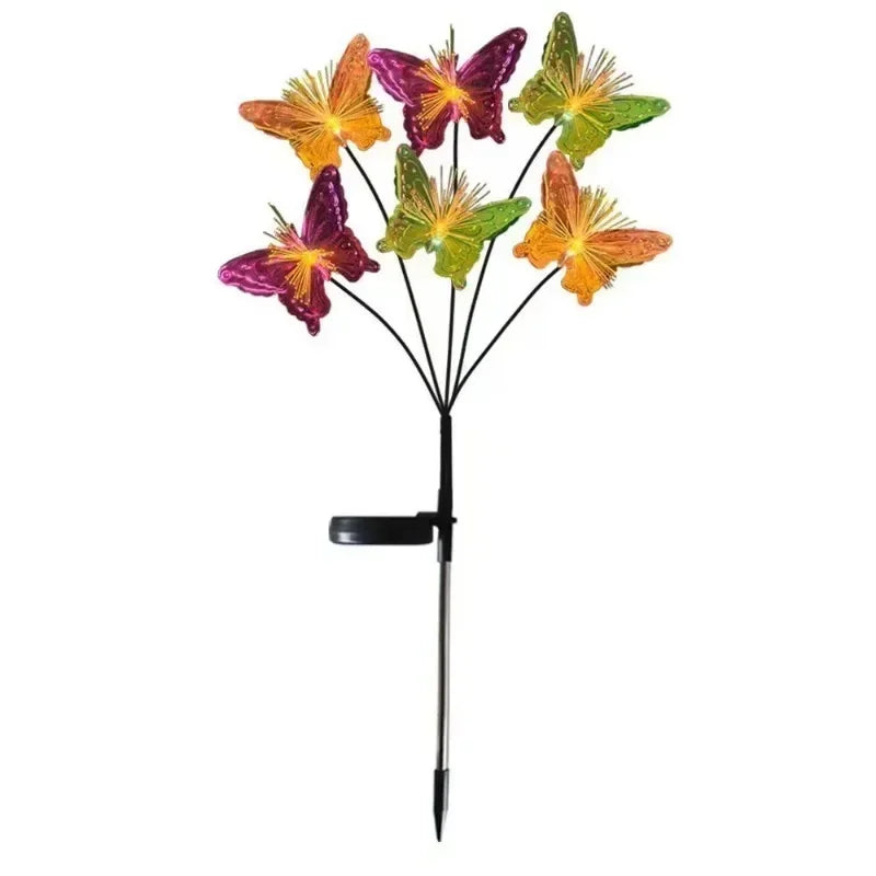 Solar Butterfly Fiber Optic Flower LED Lights – Outdoor Lawn Lamp for Garden, Wedding, Yard & Patio Décor