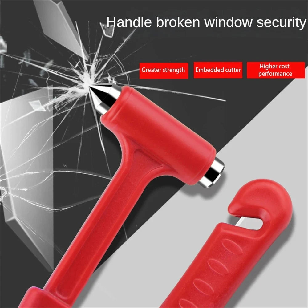 Multifunktionaler Sicherheits-Langgriff-Massivauto-Selbsthilfe-Notflucht-Hammer Fensterbrecher zum Fensterklopfen Glas-Artefakt