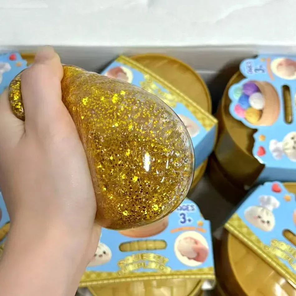 Dumpling Pressure Dumpling Squishies Cute Colorful Bun Toy Slow Rising Stress Relief Fidget Toy for Kids Adults Anti-Anxiety Toy