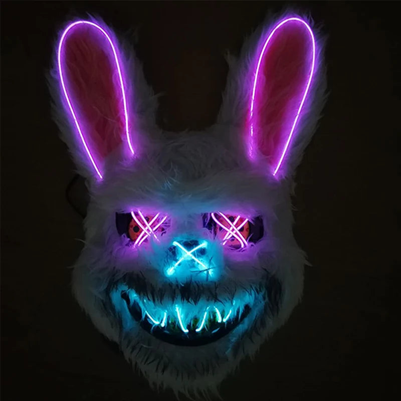 EL Light-Up Halloween Mask – 3 Lighting Modes