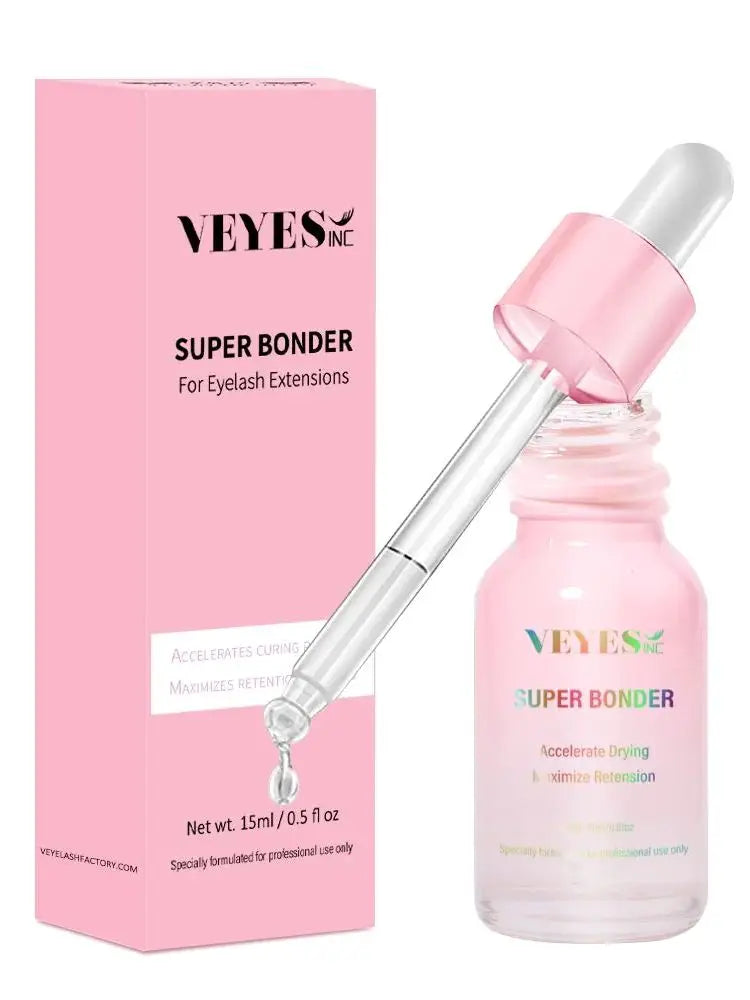 Veyes Inc Super Bonder Lash Sealant – 15ml Eyelash Extension Fixing Agent, Quick-Dry Primer for Glue Adhesive, 3-Month Use