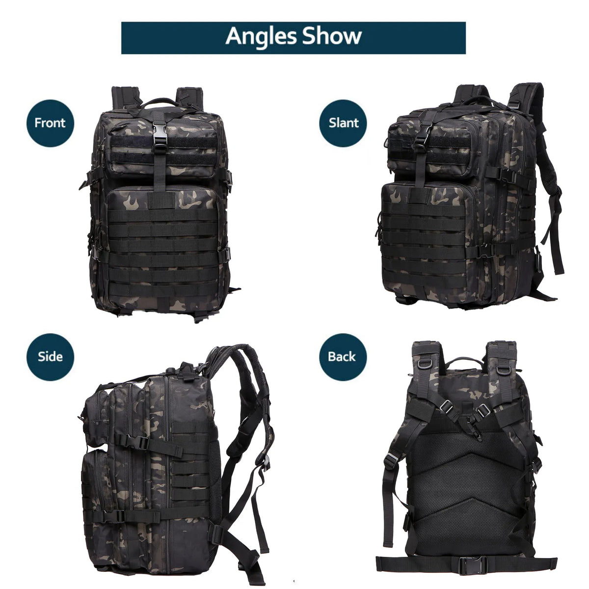 Tactical Backpack with MOLLE Webbing – 25L or 50L