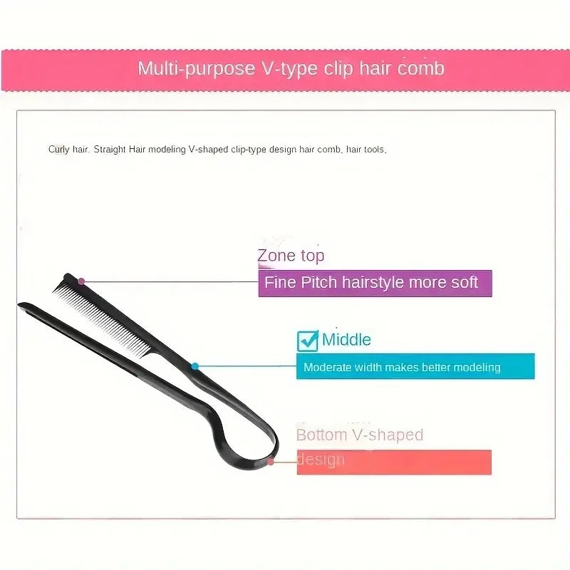 V-Shaped Hair Sectioning & Styling Comb