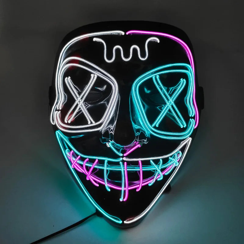 EL Light-Up Halloween Mask – 3 Lighting Modes