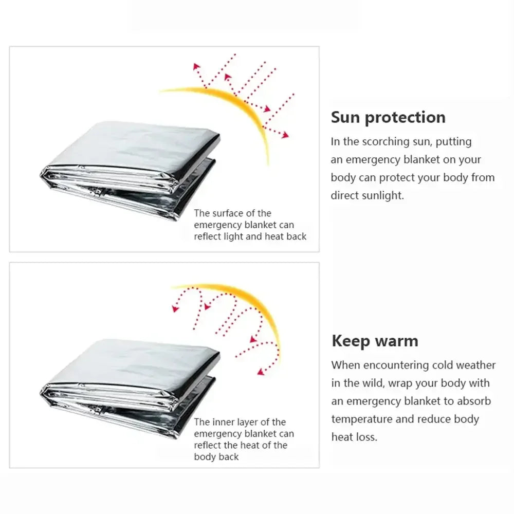 Reflective Emergency Blanket – Silver or Gold/Silver