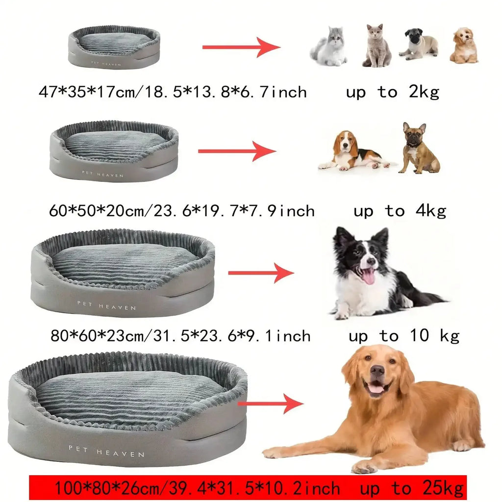 Machine-Washable Soft & Cozy Pet Bed – All-Season Dog & Cat House With Warm Mat | Plush Comfort, Winter Essential & Perfect Christmas Gift For Small/Medium/Large Pets, Indoor Outdoor Use