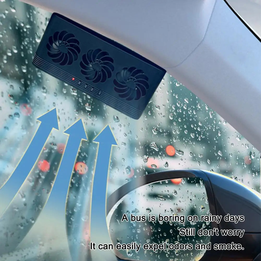 Solar-Assisted Car Window Ventilation Fan