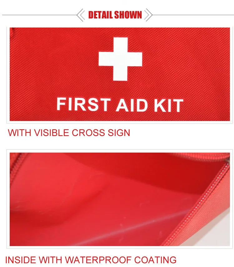 Portable First Aid Kit – Red or Blue, Multiple Kit Options