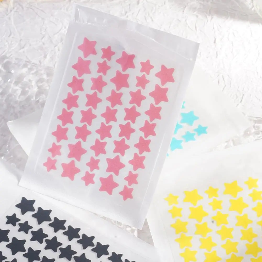 Star Acne Patches – Yellow Star-Shaped Hydrocolloid Pimple Dots, 40 Count, All Skin Types