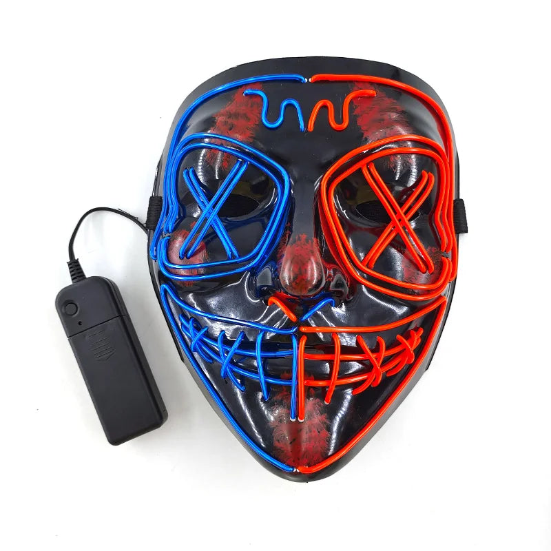 EL Light-Up Halloween Mask – 3 Lighting Modes