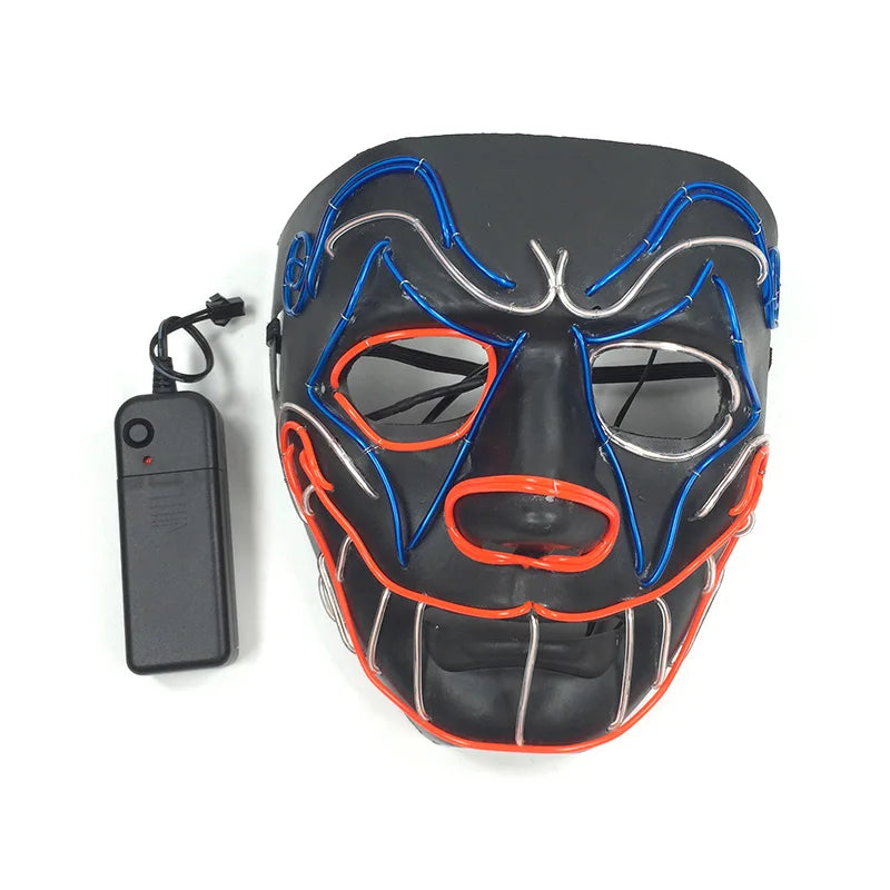EL Light-Up Halloween Mask – 3 Lighting Modes