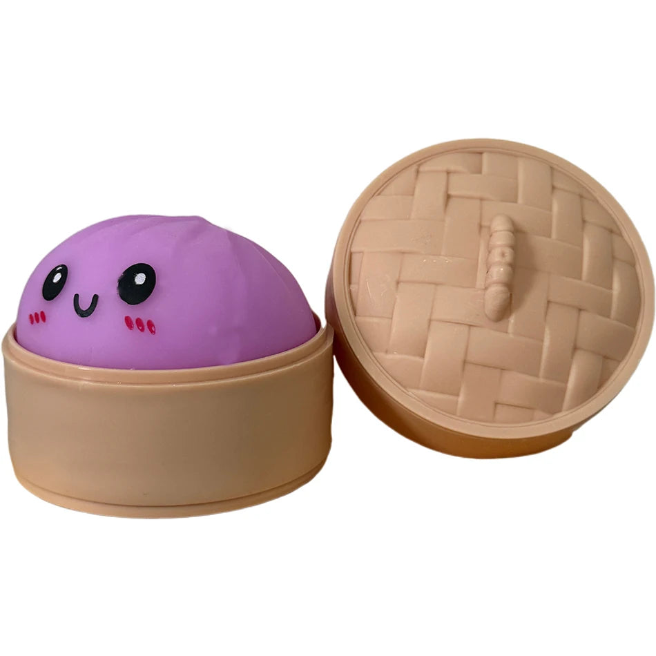 Dumpling Pressure Dumpling Squishies Cute Colorful Bun Toy Slow Rising Stress Relief Fidget Toy for Kids Adults Anti-Anxiety Toy