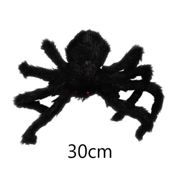 Black Plush Spider with Bendable Legs – Halloween Decoration
