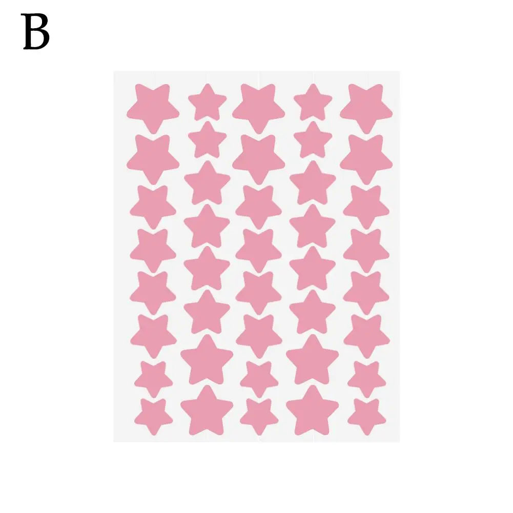 Star Acne Patches – Yellow Star-Shaped Hydrocolloid Pimple Dots, 40 Count, All Skin Types