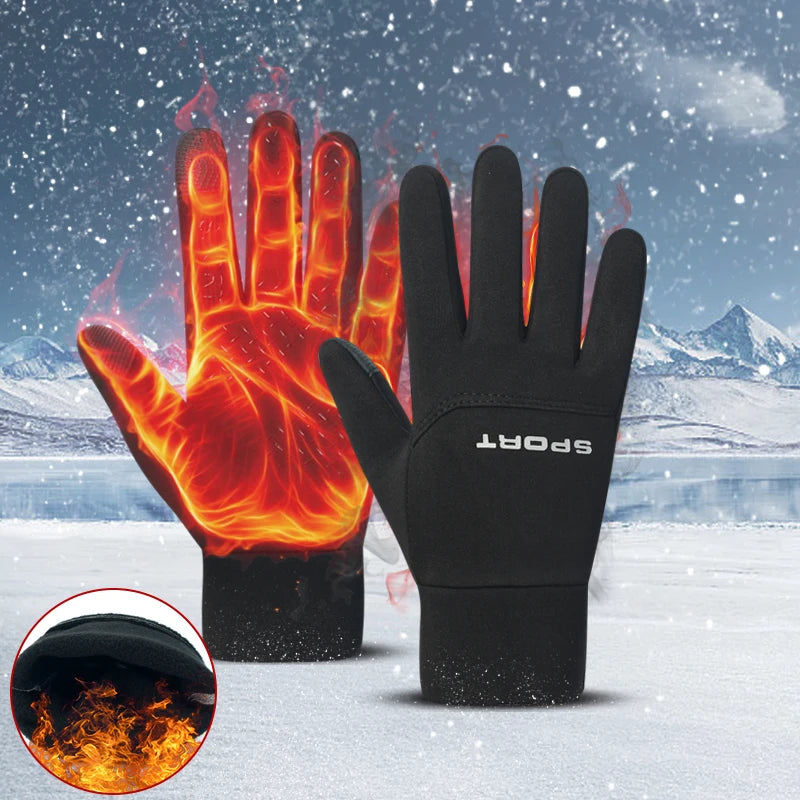 Full-Finger Sports Gloves with Textured Grip Palms