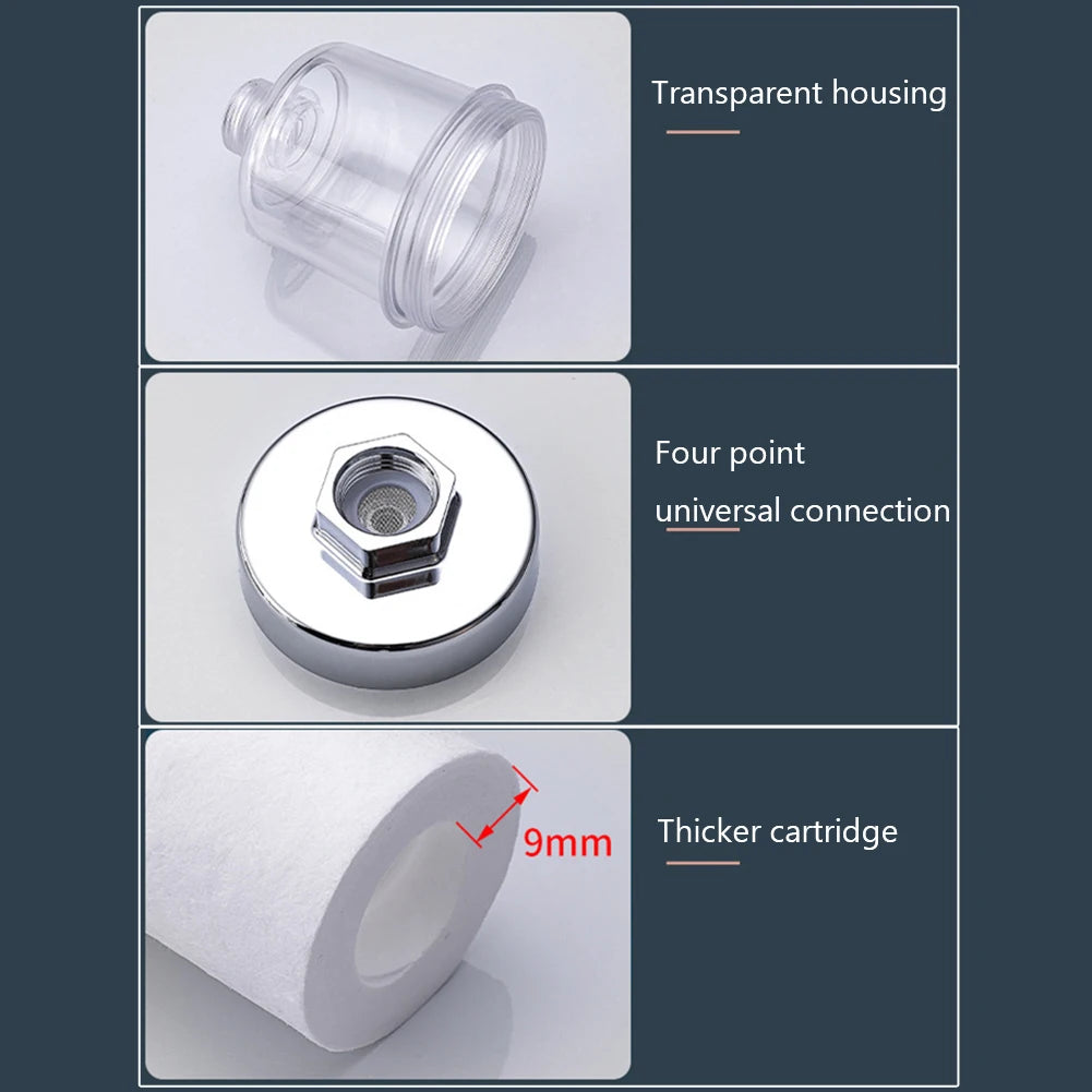 Transparent Shower Water Filter & PP Cartridge Bundles