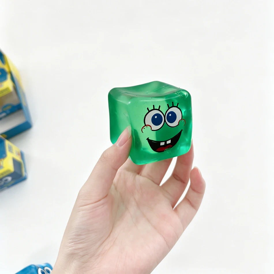 Squishy In Stock SpongeBob Squishy Stress Relief Cube Toy, Malt Sugar Slow Rebound Squeeze Fidget Toy Birthday Gift