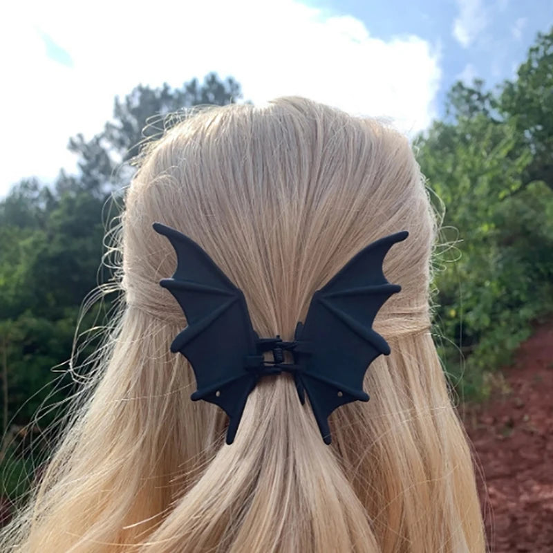Black Bat Hair Clip – Halloween Hair Accessory