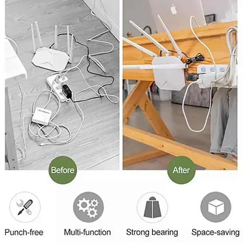 Clear Interlocking Adhesive Mounting Clips – 2–40 Pieces