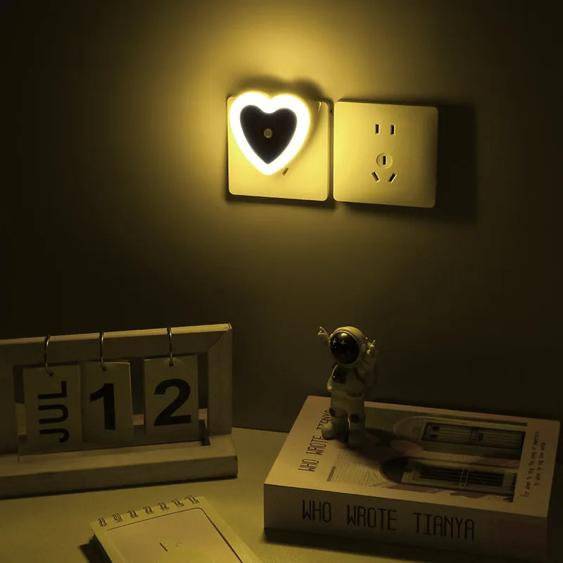 Heart-Shaped LED Plug-In Night Light