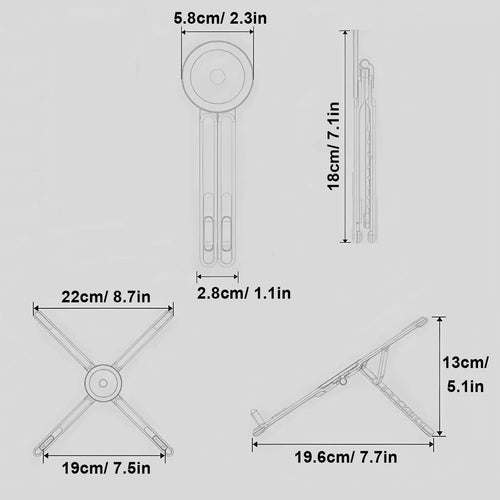 Tragbarer magnetischer Handyhalter & Selfie Stick 3-in-1 faltbarer Stativständer für iPhone, iPad, Tablet, Laptop, Desktop-Nutzung