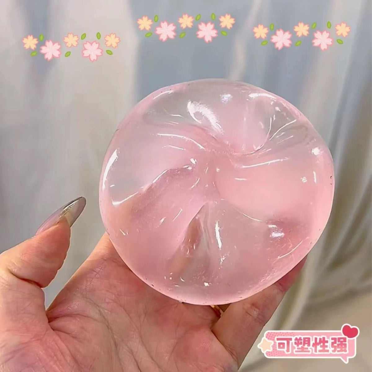 Translucent Squeeze Fidget Ball – 1 Piece, Random Color