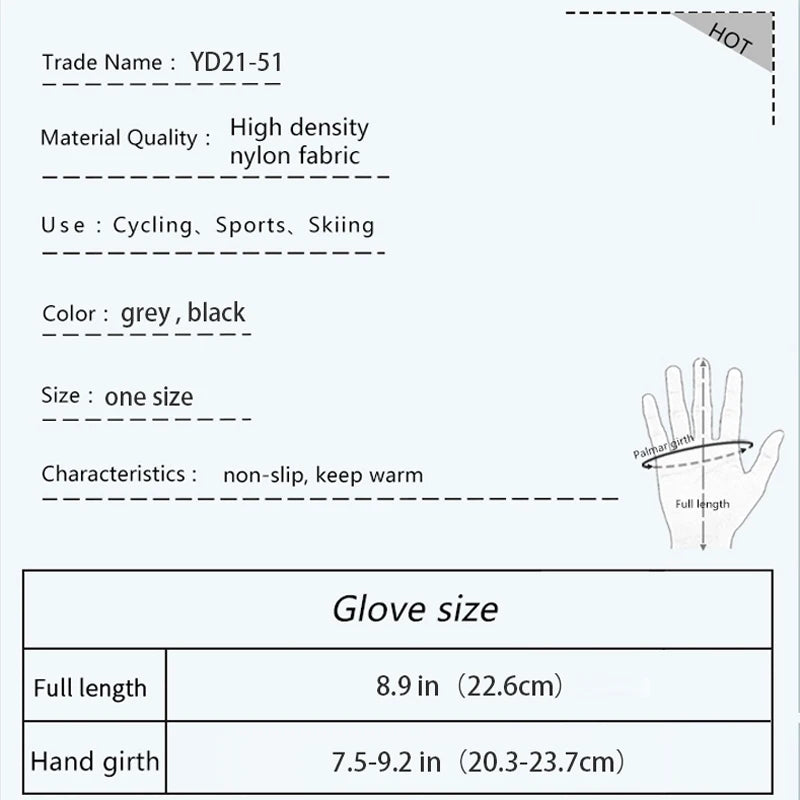 Full-Finger Sports Gloves with Textured Grip Palms