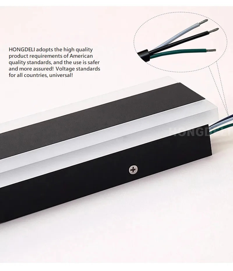 Modern Outdoor LED Wall Lamp – IP65 Waterproof, Dimmable, Multiple Sizes