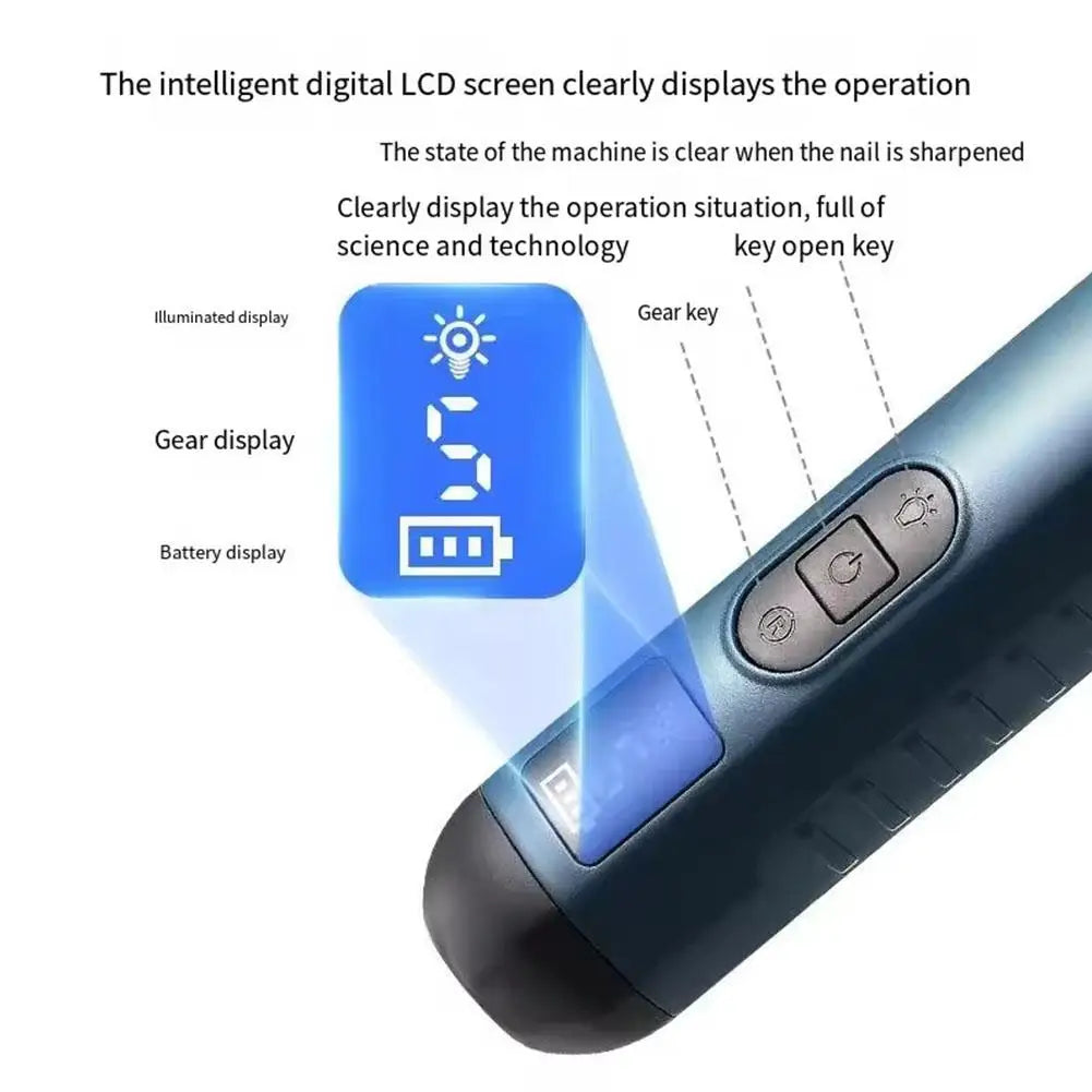 Rechargeable 5-Speed Pet Nail Grinder with LED Lights