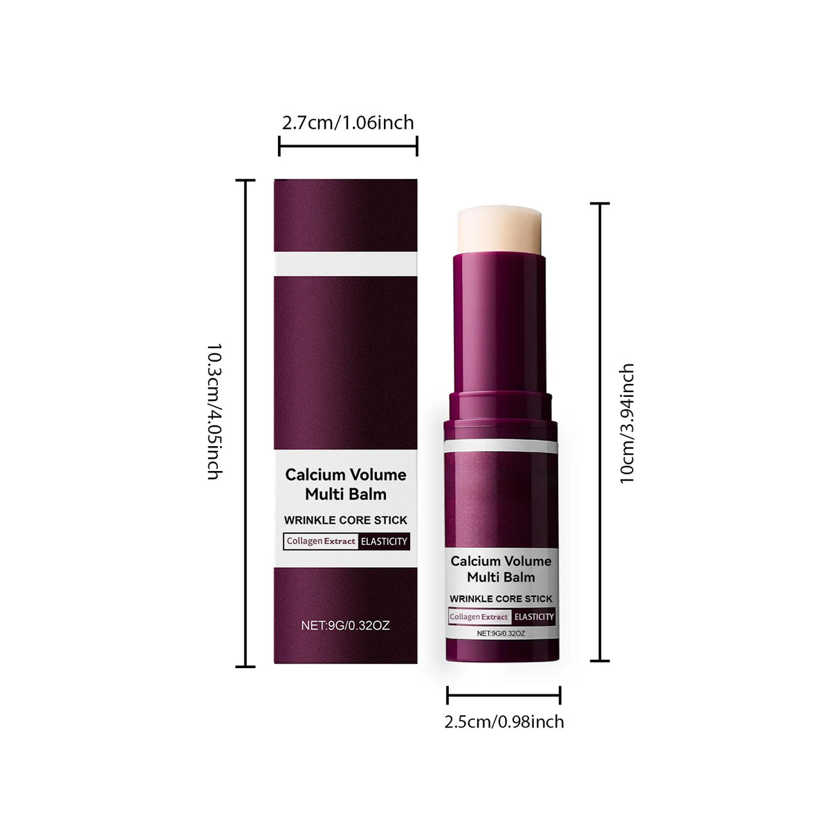 Calcium Anti-Aging Skincare Set – B12 Spicule Serum, Eye Patches & Multi Balm, Fades Fine Lines & Dark Circles