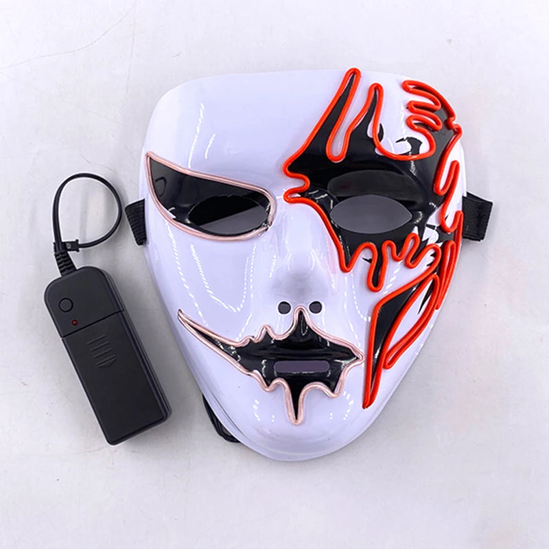 EL Light-Up Halloween Mask – 3 Lighting Modes