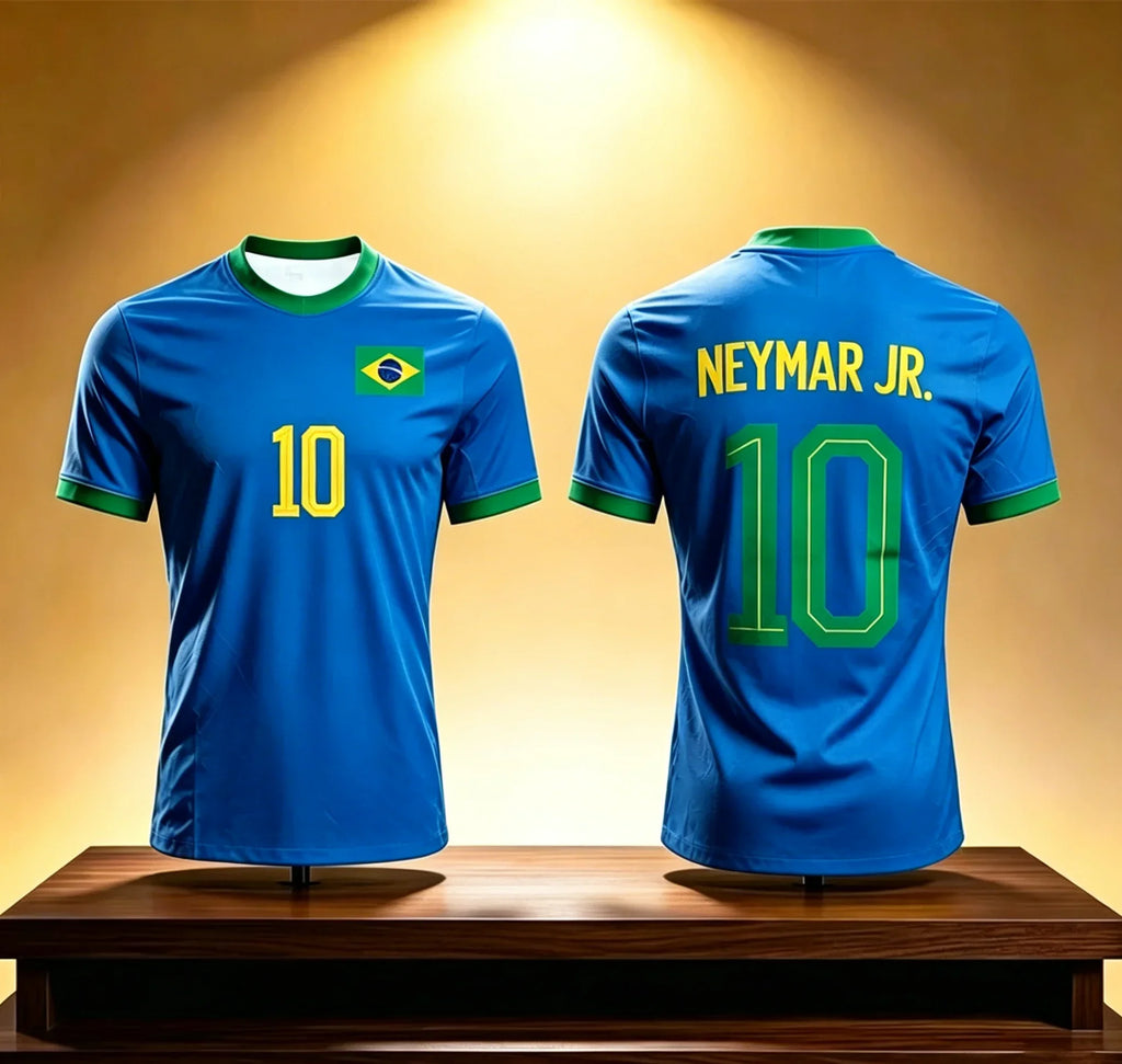 Neymar & VINI JR 3D Printed Football Jersey For Men Women Summer Fashion Sports Quick-dry Breathable Shorts Sleeve Soccer Tees