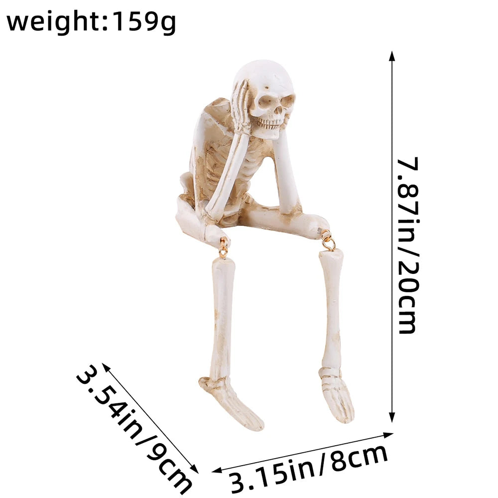 No Evil Skeleton Figurine – Halloween Decor