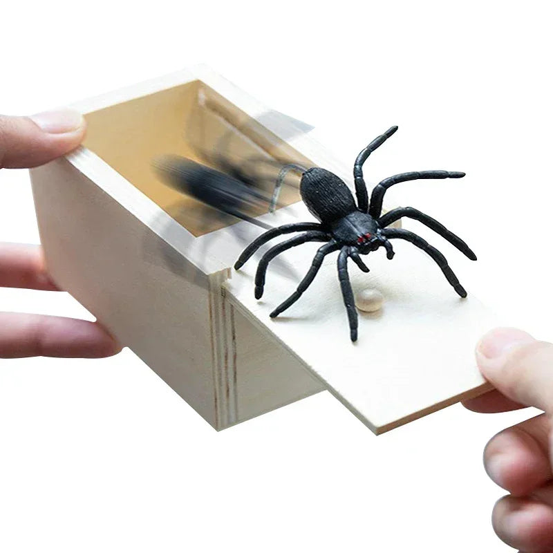 Wooden Spider Prank Box – Halloween Novelty