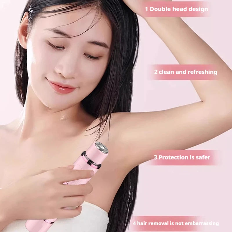 Women's Dual-Head Electric Hair Trimmer – Pink