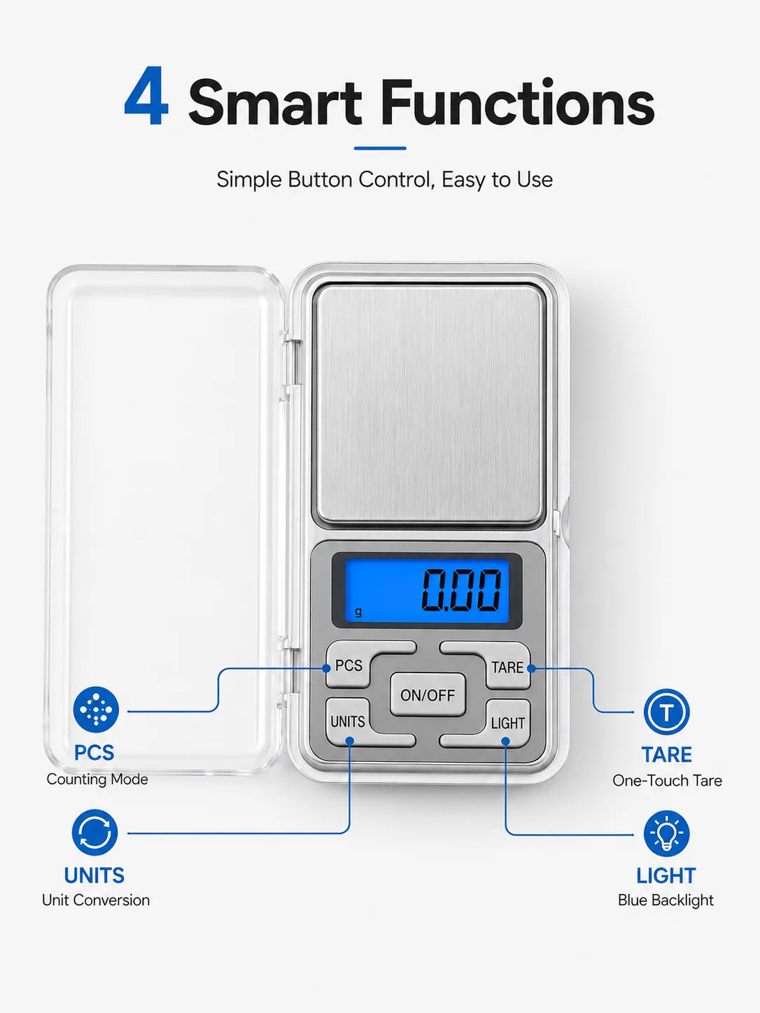 Digital Pocket Scale – 500 g Capacity, 0.01 g Resolution