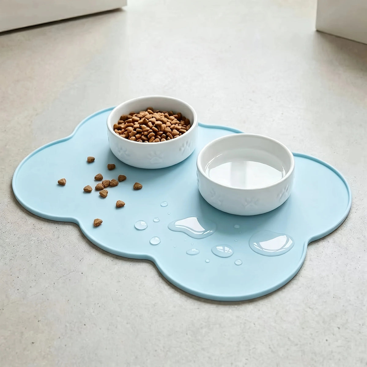 Silicone Pet Feeding Mat with Raised Edge