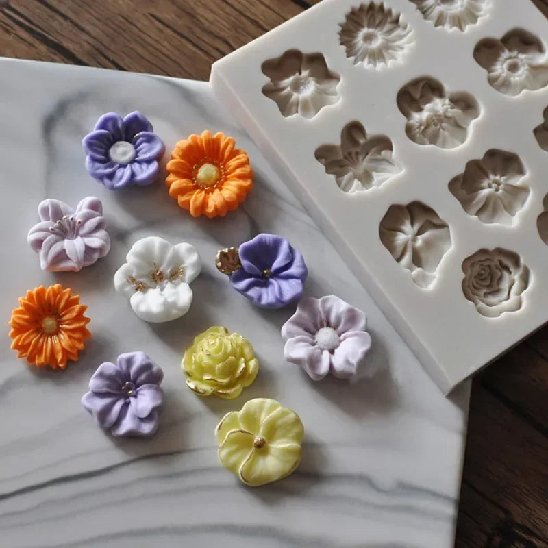Silicone Flower Mold – Assorted Floral Designs