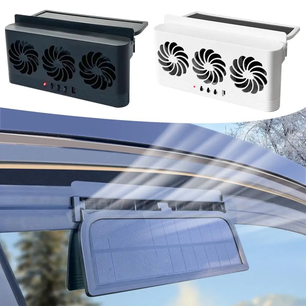 Solar-Assisted Car Window Ventilation Fan
