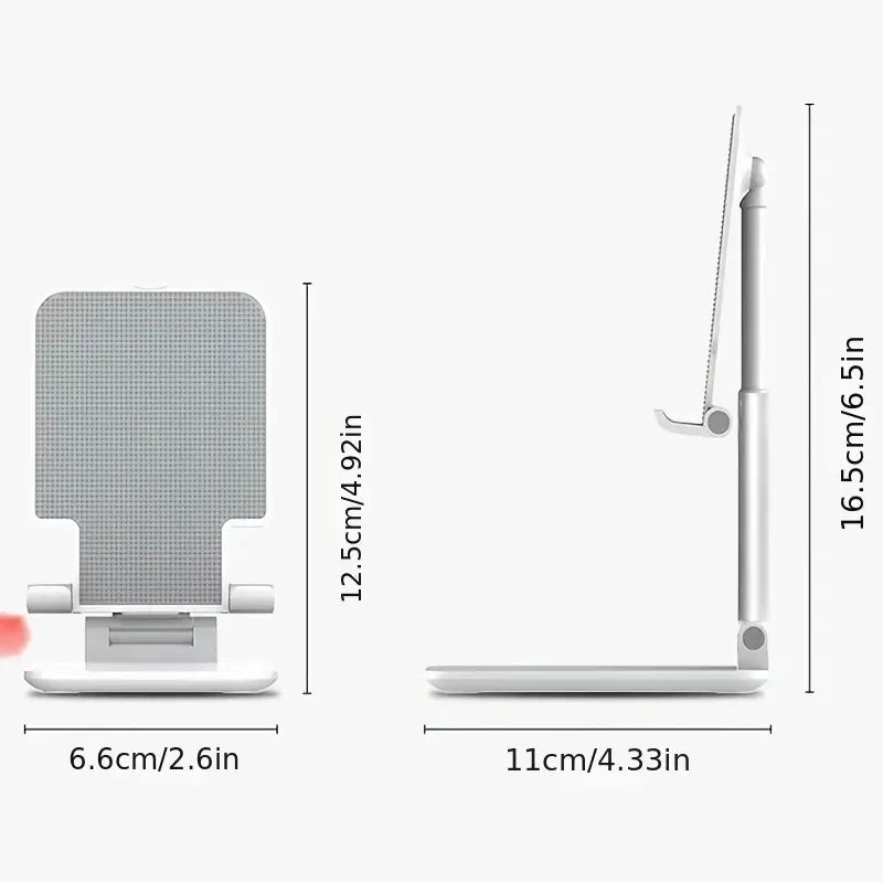 Adjustable Desktop Phone & Tablet Stand – Universal, Foldable, for iPhone, iPad & More